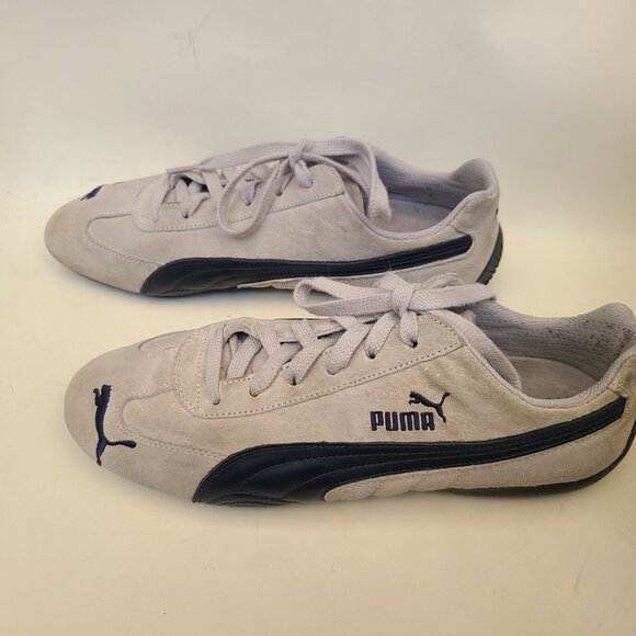 Vtg Puma Speedcat OG Suede Sneaker EU 42.5 Lt Gray White Navy Mostro Japanese - Picture 6 of 16